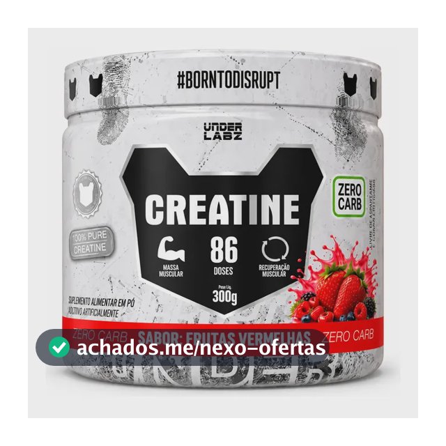Creatina Zero Carb De Frutas Vermelhas Under Labz, 300g Frutas Vermelhas
