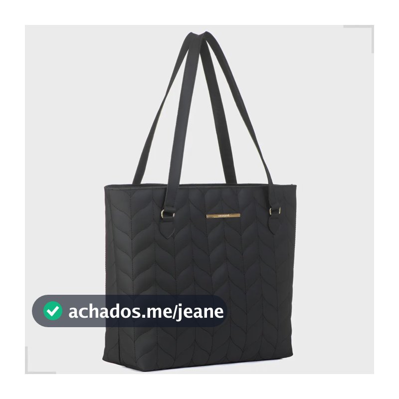 Bolsa Sacola Feminina Grande Alça De Ombro Trabalho Bordada Acambamento dos ferragens Ouro Cor Preto Desenho do tecido Liso