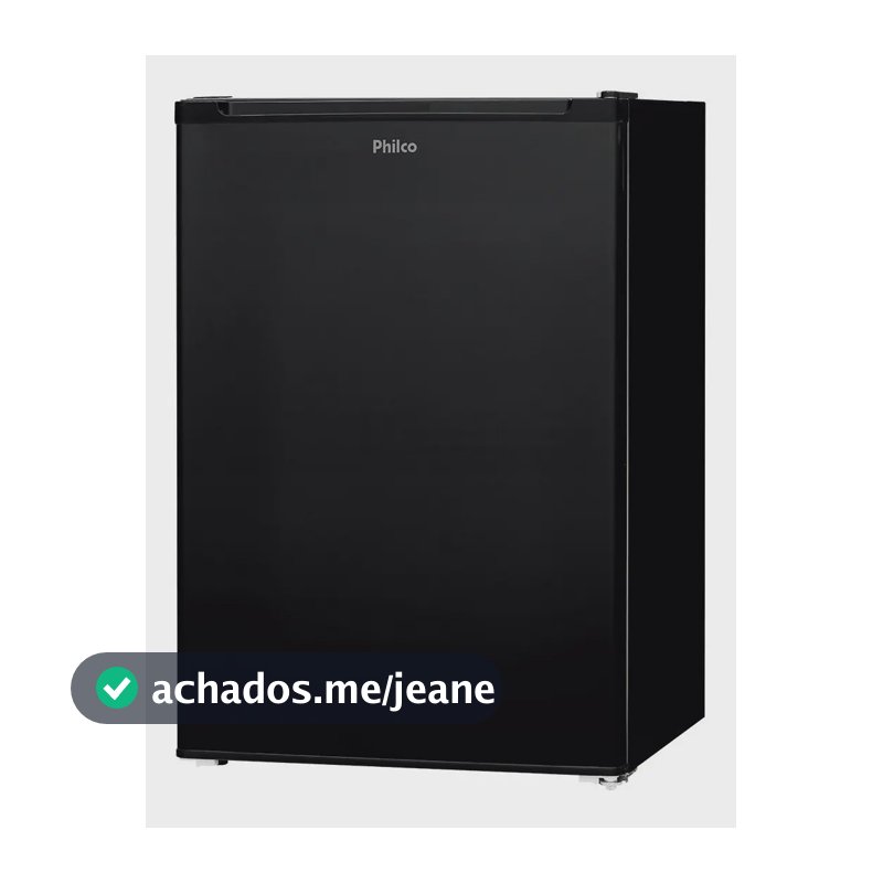 Frigobar Philco 68L Preto Compacto com Compressor 5 Níveis PFG85P