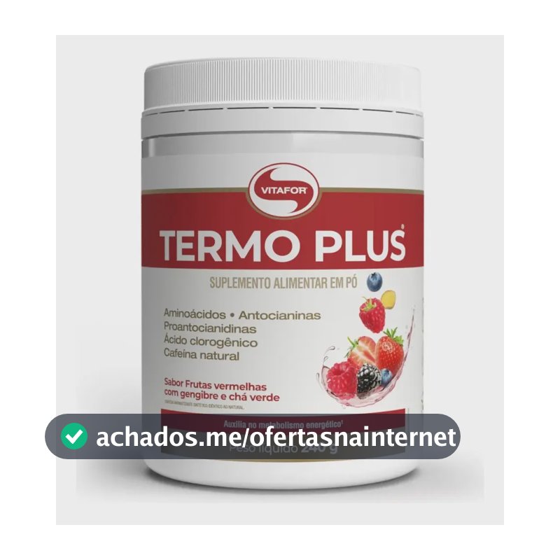 Suplemento Alimentar Termoplus Frutas Vermelhas Com Gengibre e Chá Verde 240g Vitafor