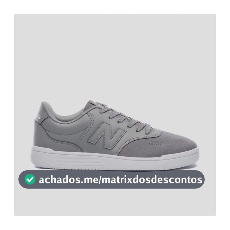 Tênis Unissex Bb80 New Balance Cinza Liso 38 Br