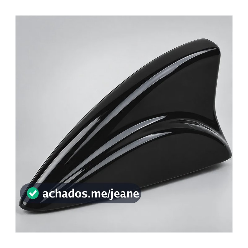 Antena Tubarão Shark Universal Am Fm Teto Carro Barbatana Preto