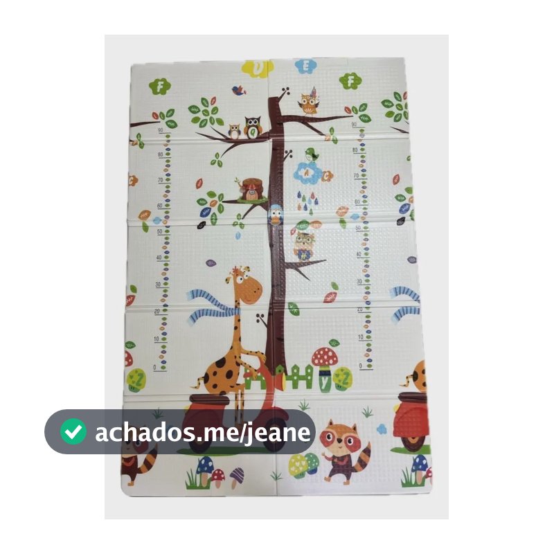 Tapete Infantil Emborrachado Sortido Duplaface Dobrável Bebê