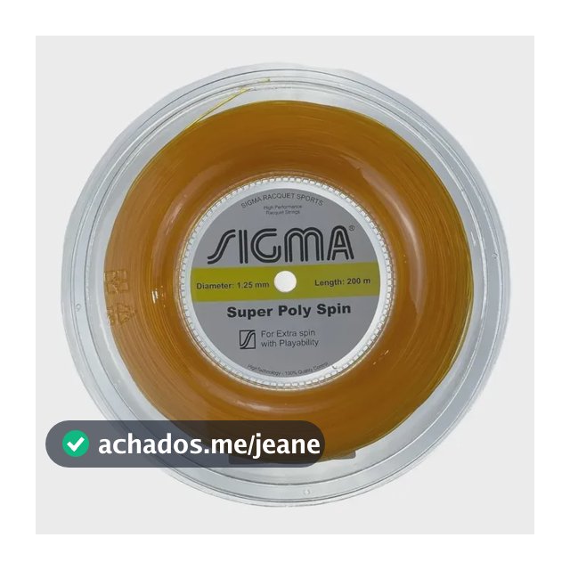 Corda Sigma Super Poly Spin 1,25mm Ouro Rolo Com 200 Metros 1.25 Mm