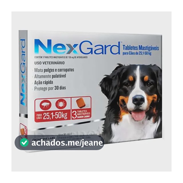 NexGard Cachorro 25 kg à 50 kg 3 Comprimidos