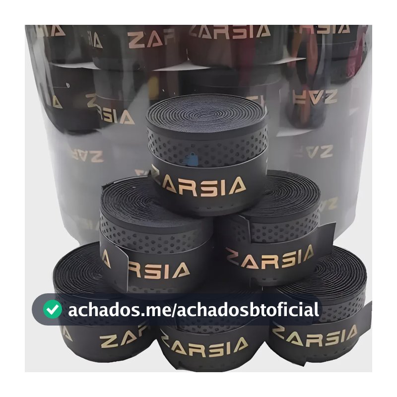 Over Grip Zarsia Preto Para Raquete Beach Tennis Tênis 5 Unid