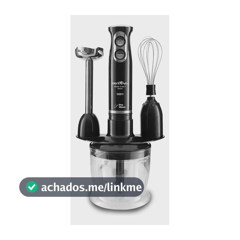Mixer Bmx400p 3 Em 1 500w Cor Preto Britânia 110v Preto
