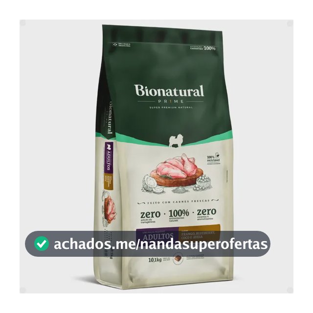 Ração Bionatural Prime Frango Cães Adultos Porte Pequeno 10,1 Kg