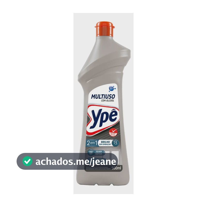 Limpador Multiuso 2 em 1 Com Álcool 500ml Ypê