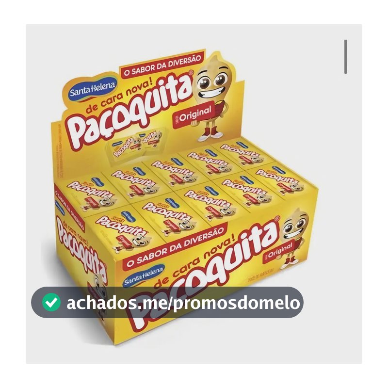 Paçoca Santa Helena Paçoquita Quadrada 50undx20g