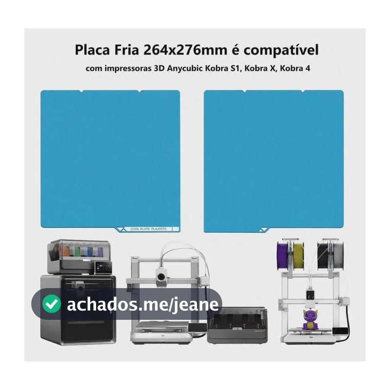 Mesa Fria Impressora 3d Kobra X S1 Kobra 4 Cool Plate Placa 127/220v