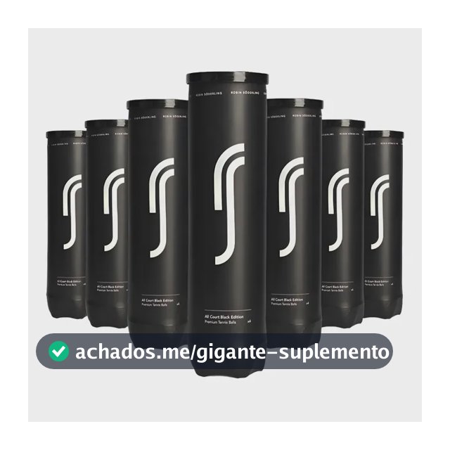 Bola De Tênis Robin Söderling Black Ed 06 Tubos Com 4 Bolas Amarelo