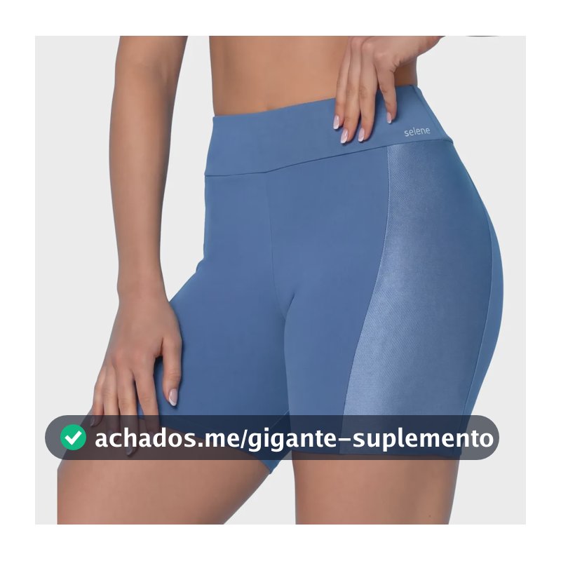 Short Academia Feminino Selene Zero Transparência Poliamida Náutico Fitness Corrida Esportivo M