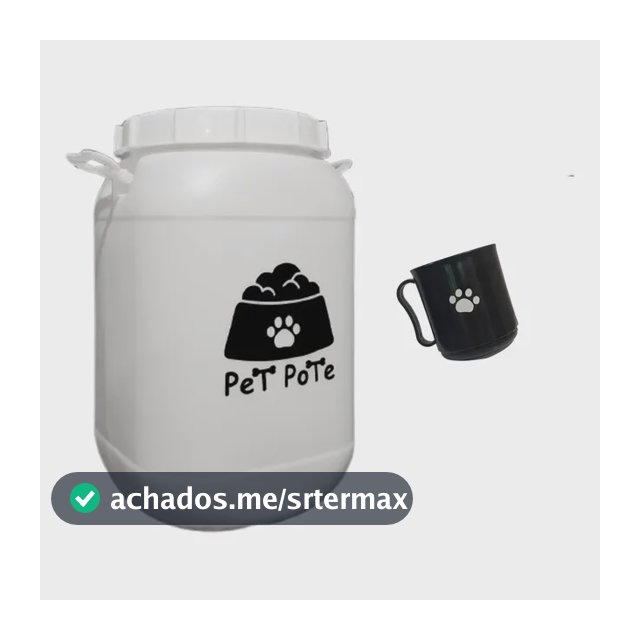 Pote Ração 15kg Para Pets Pet Pote Cachorro Gato Container Pet Pote Porta Ração Branco