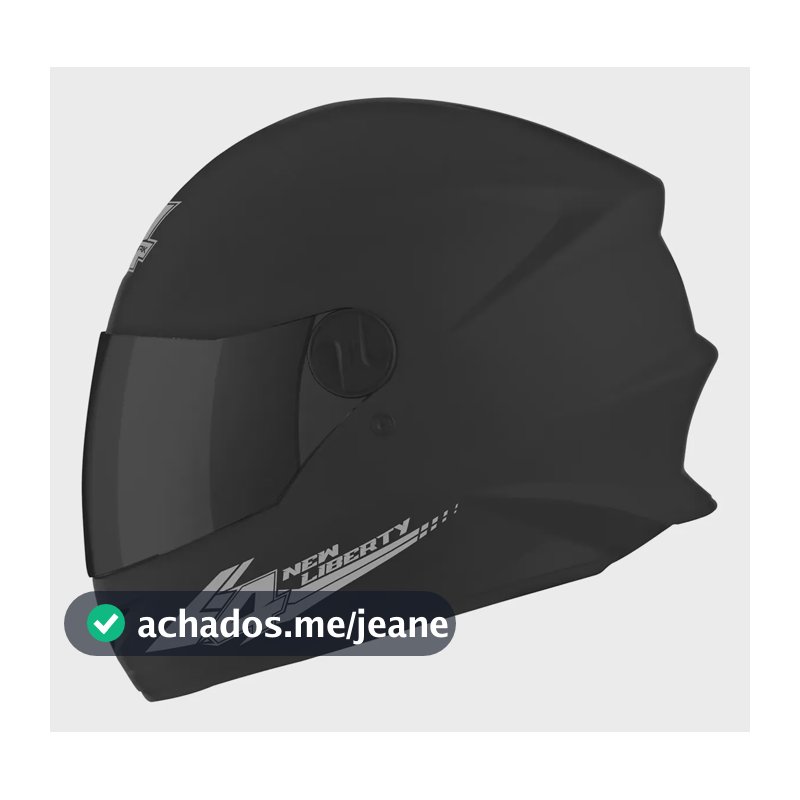 Capacete Fechado Pro Tork New Liberty 4 Solid Viseira Fumê Preto Fosco 59/60