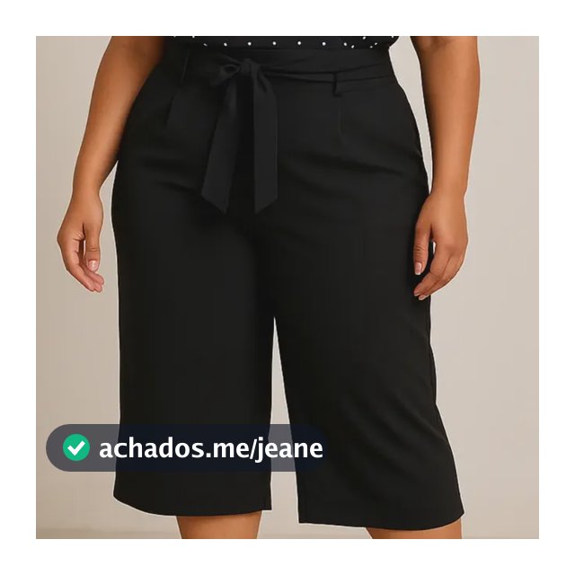 Bermuda Pantacourt Feminina Plus De Fato Total Confort