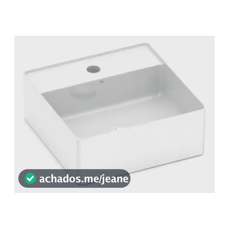 Pia De Apoio Quadrada S/m 35x35 Design D3 Branco - Celite