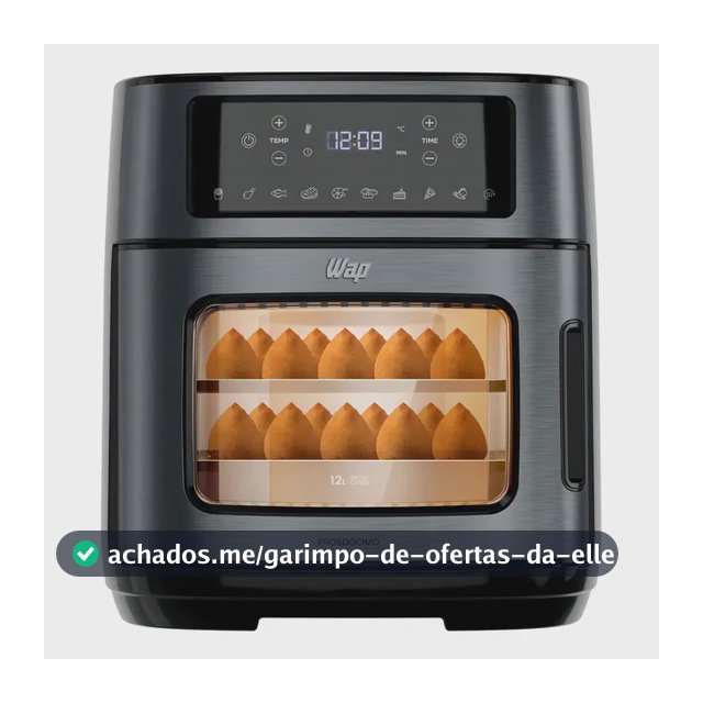 Air Fryer Oven 12L WAP 10 Funções Pré-Programadas Dois Andares Antiaderente GrayStone Fritadeira Elétrica 220V