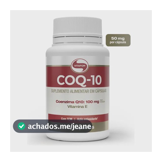 Coenzima Q10 Vitafor em cápsula Sem sabor