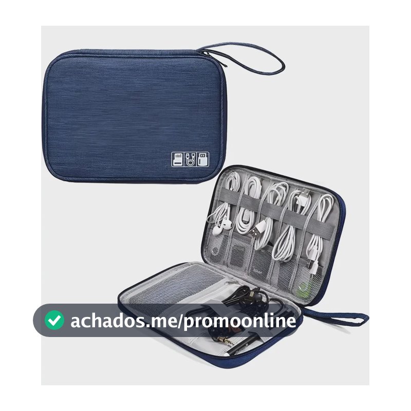 Bolsa Organizadora De Cabo Fio Eletrônico Estojo Case Bag