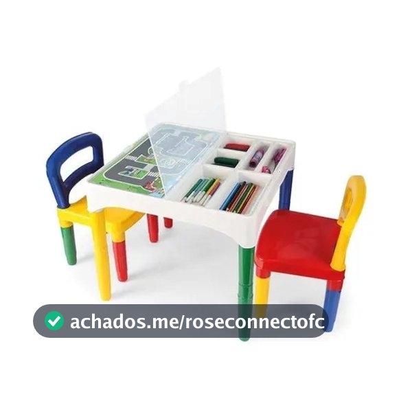 Mesinha Didática Infantil Com 2 Cadeiras