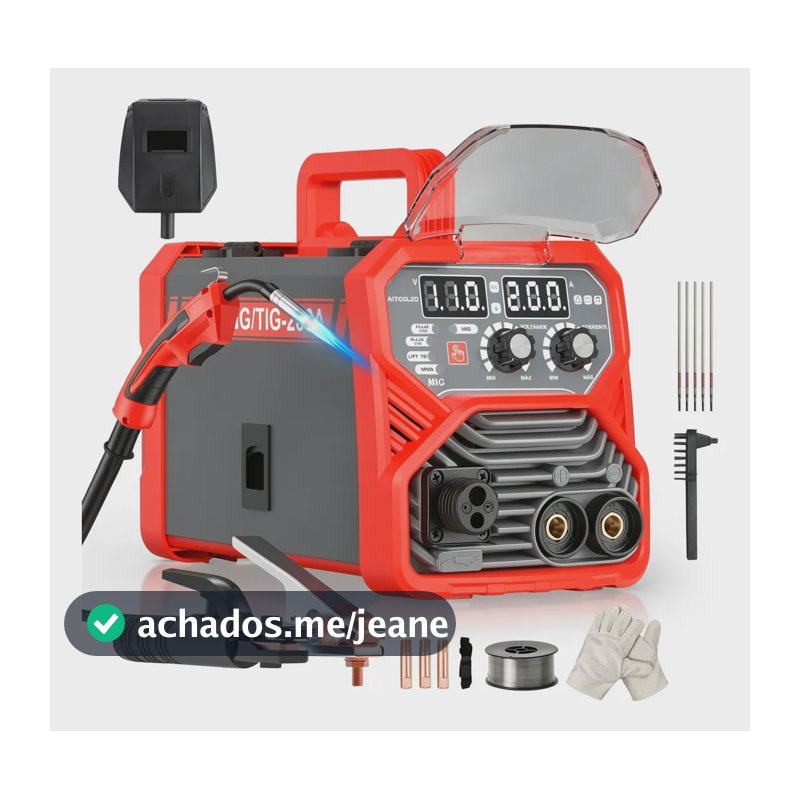 Máquina Solda Sem Gás/gás 5 Em 1 C/tampa Para Led Aitoolzo Vermelho 127/220v