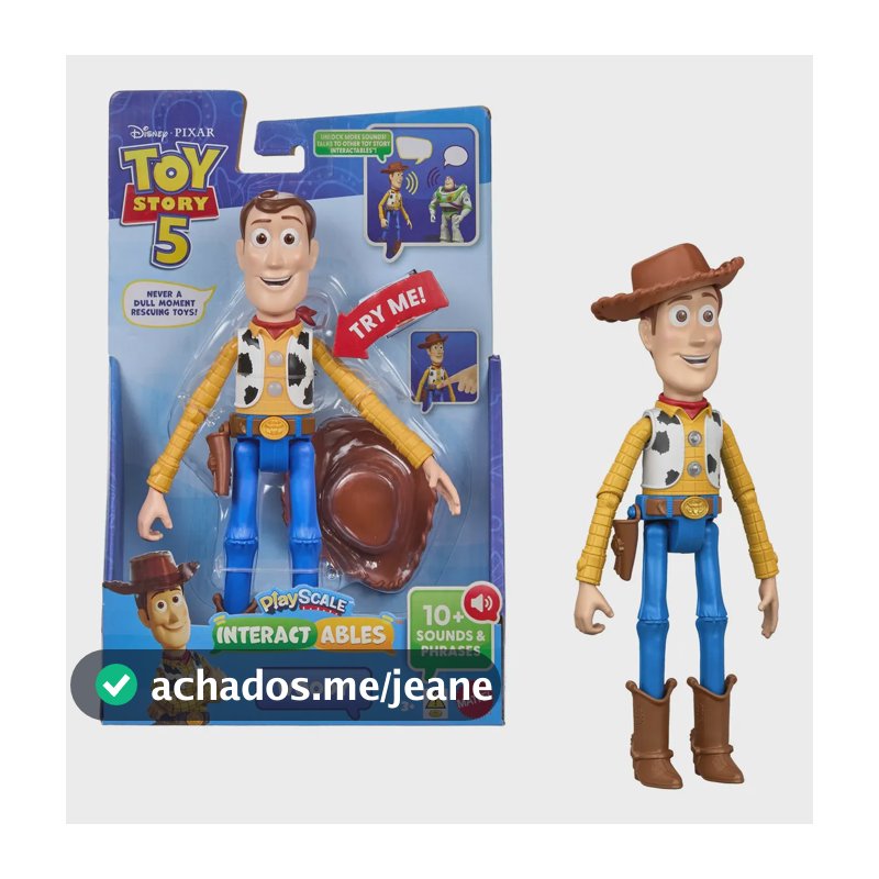 Boneco Woody Toy Story 5 Com Som Interativo Mattel - JMW15