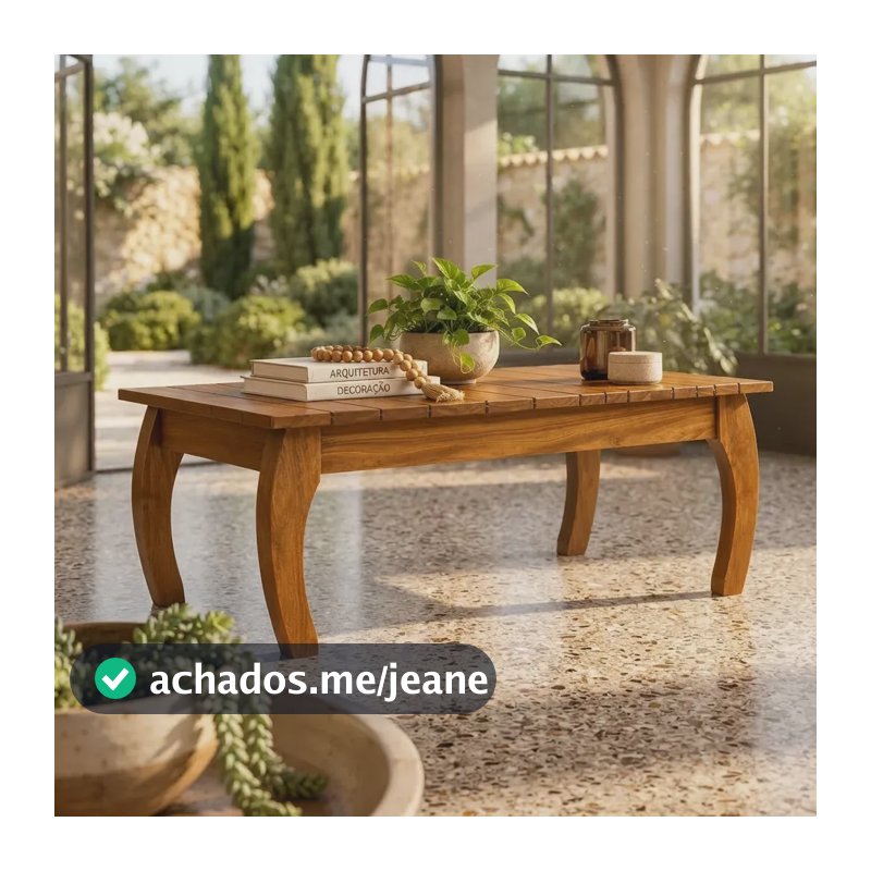Mesa de Centro Polo Castanho Casa Sala Escritorio