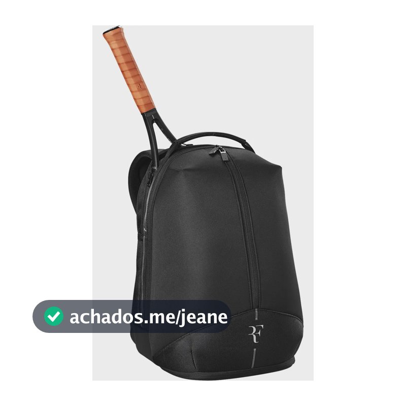 Mochila de tênis preta Wilson Federer Dna
