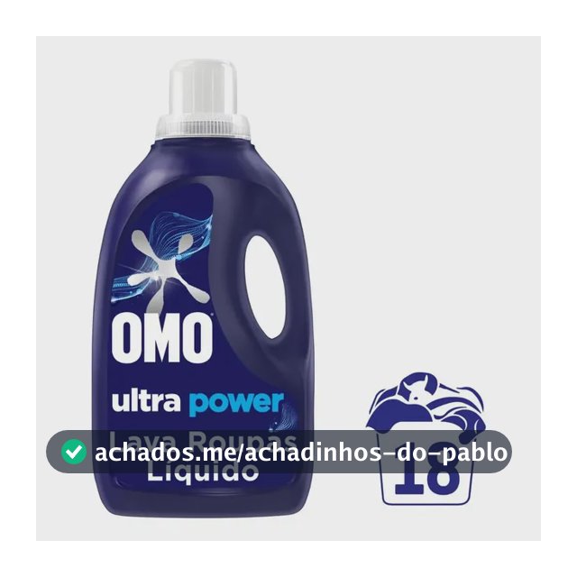 Omo Lava Roupas Líquido com tecnologia de remoção de manchas Ultra Power 1,8 L