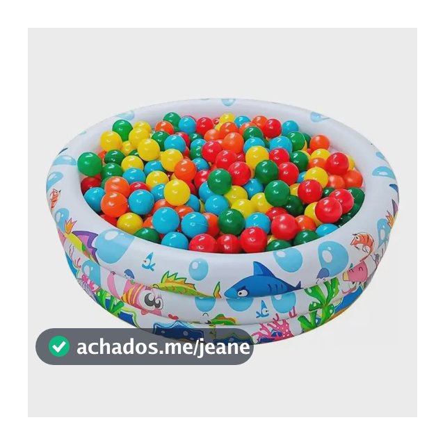 Piscina Infantil Inflável 100 Litros Colorida + 50 Bolinhas