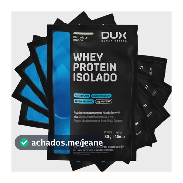 Kit Whey 5 Sachês Isolado Sabor Único Chocolate Branco Chocolate Branco 5x