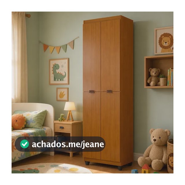 Guarda Roupa Infantil 4 Portas C/ 5 Prateleiras Organizador Cedro