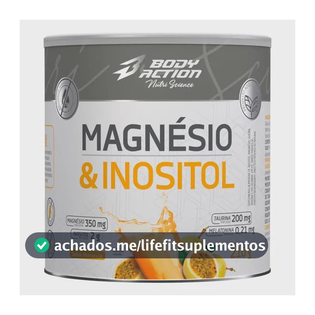 Mineral/vitamina Bodyaction Nutri Science Magnésio E Inositol Taurina Melatonina 210g Em Pó Sabor Maracujá X 210g