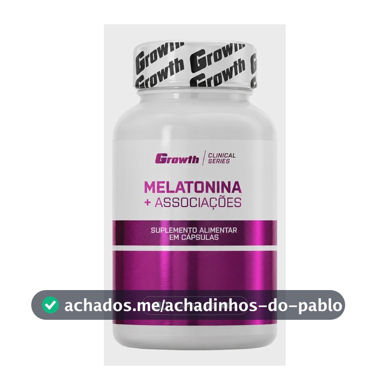 Melatonina+associações 90 Cap Growth Supplements - Sem Sabor Sem Sabor