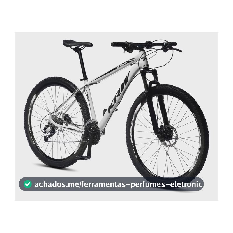 Bicicleta Aro 29 Krw Alumínio 24 Vel Freio A Disco X42 Cor: Branco/Preto Tamanho do Quadro: 19