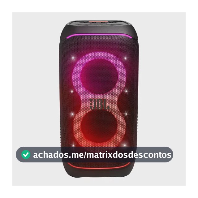 Caixa de Som JBL PartyBox Stage 320 Bluetooth Portátil Com Show de Luzes e Resistente a Respingos – 240W RMS Preta