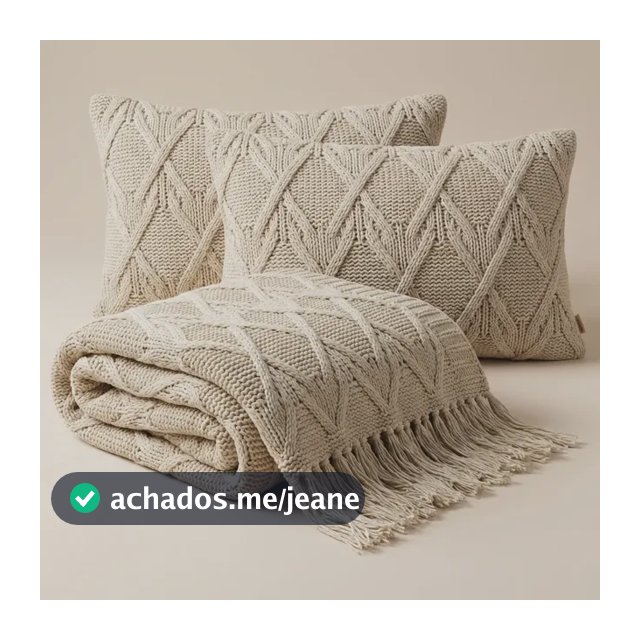 Peseira Manta Cama Queen +2 Capa Almofada Decorativa L02