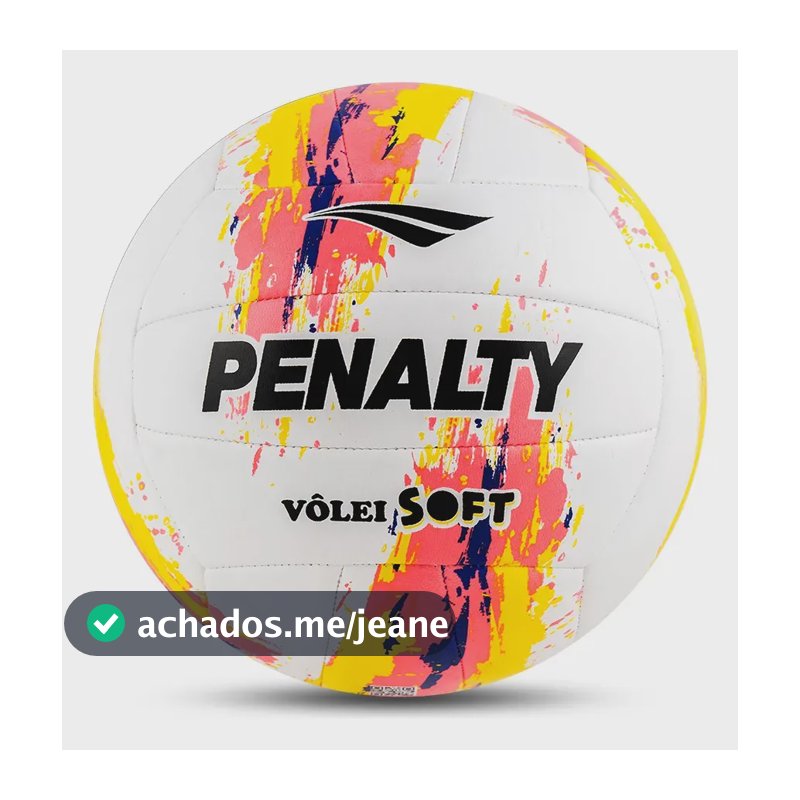 Bola Vôlei Penalty Soft Toque Macio E Confortável Câmara Arbility Equilibrio E Resistencia Para Seu Jogo Branco-roxo-laranja