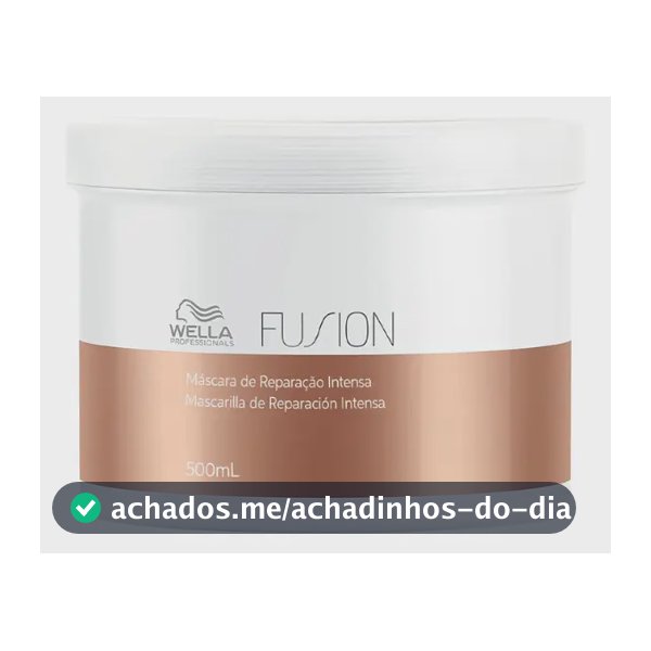 Máscara Wella Fusion Reconstrutora 500ml Cabelo Forte e Revitalizado