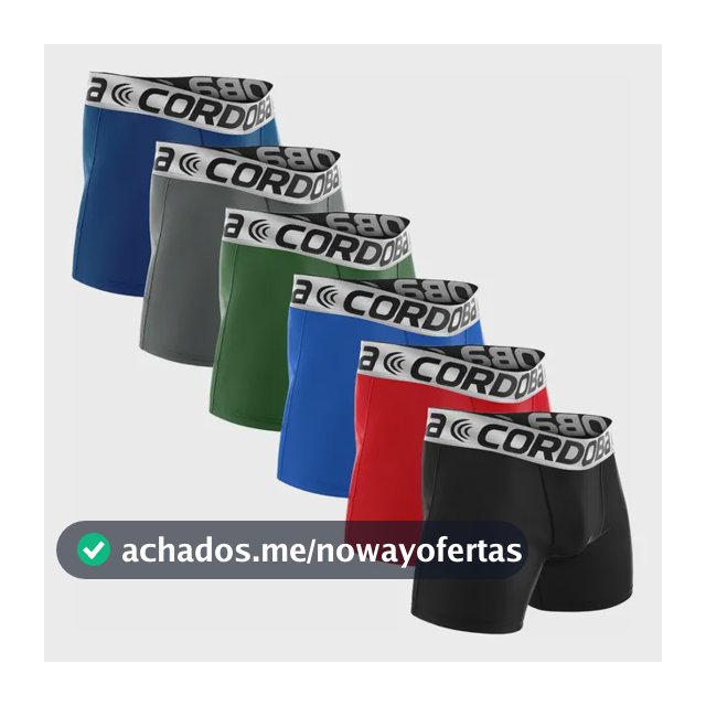 Kit 6 Cuecas Box Boxer Masculina Microfibra Sortidas