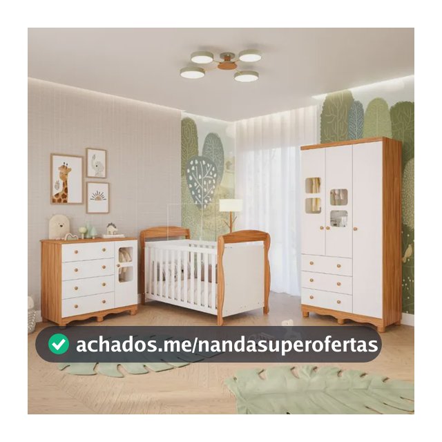 Quarto Bebê Berço Americano Marquesa Guarda Roupa Cômoda Uli