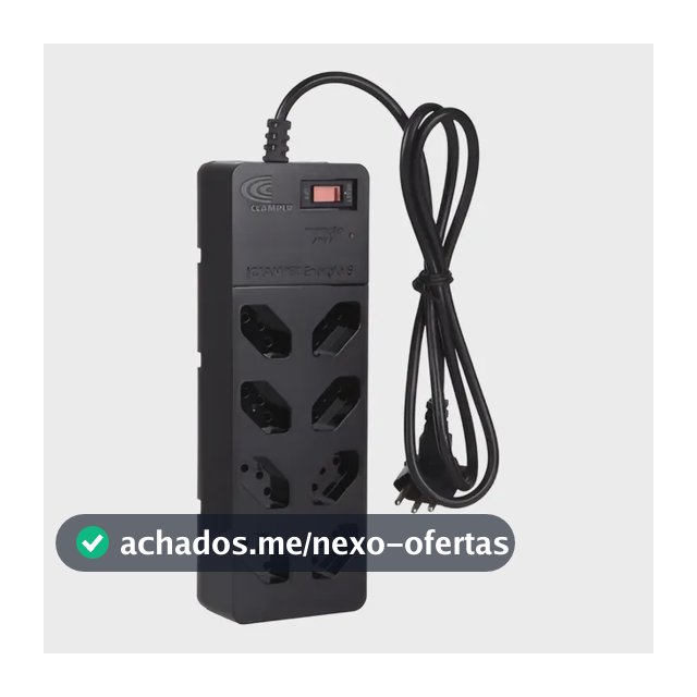 Filtro De Linha com DPS iCLAMPER Energia 8 Tomadas Régua com Tecnologia LCF