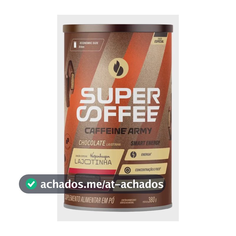Cafeína Caffeine Army Supercoffee Classic Size em pó sabor Lajotinha x 380g