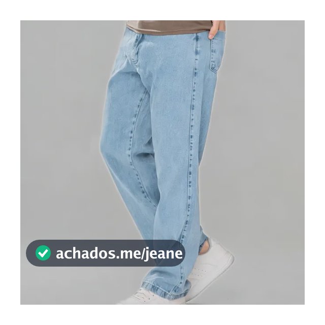 Calça Balão Jeans Masculina Azul Clara Streetwear Larga Bag Azul-claro Marmorizada 38