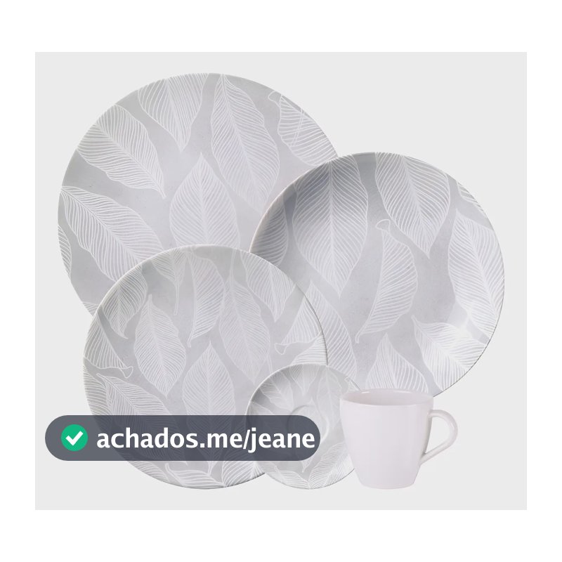 Aparelho de Jantar Tramontina Arbo 20 Peças Liso Cor Branco