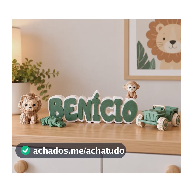 Kit Decoração Safari Personalizado Quarto Infantil Bebê Leão Safari