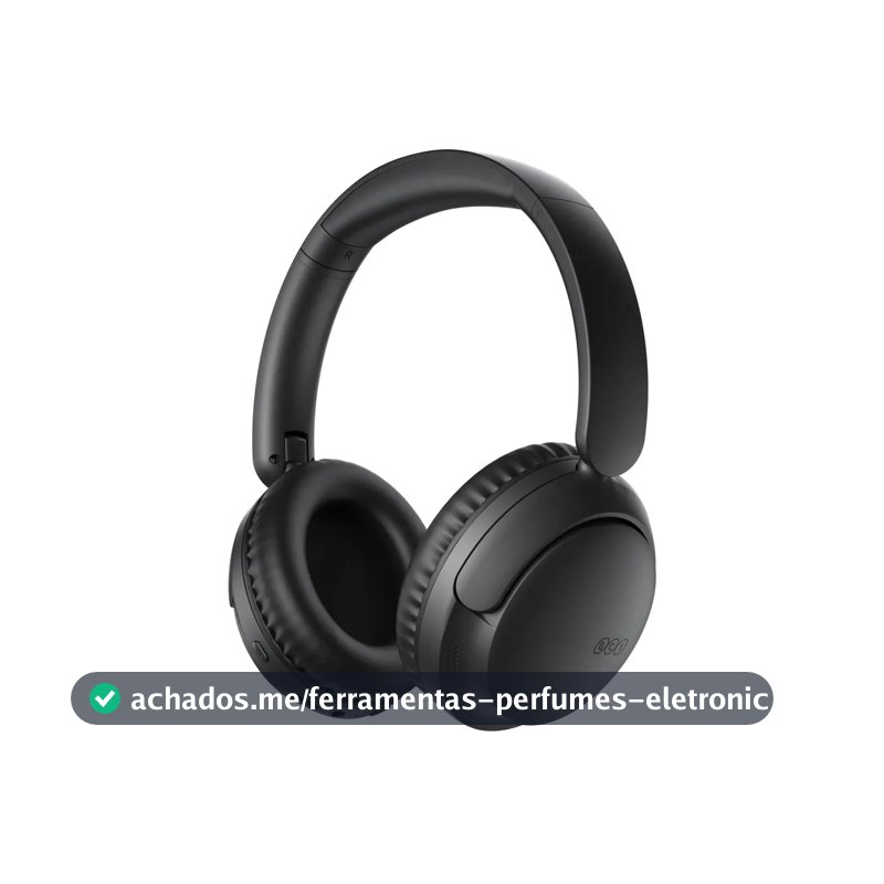 Headset QCY H2S Lite, Fone de ouvido Bluetooth 6.0, ENC Redução de Ruído para Chamadas, Até 60h de Reprodução, Conexão Multiponto, Cor Preto