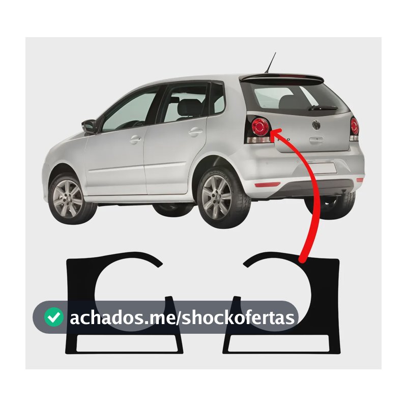 Adesivo Máscara Lanterna Polo Hatch 2007 2008 2009 2010 2011