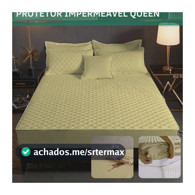 Protetor De Colchão Impermeável Queen Matelado Premium Antiácaro Antialérgico Extra Macio E Silencioso Caqui